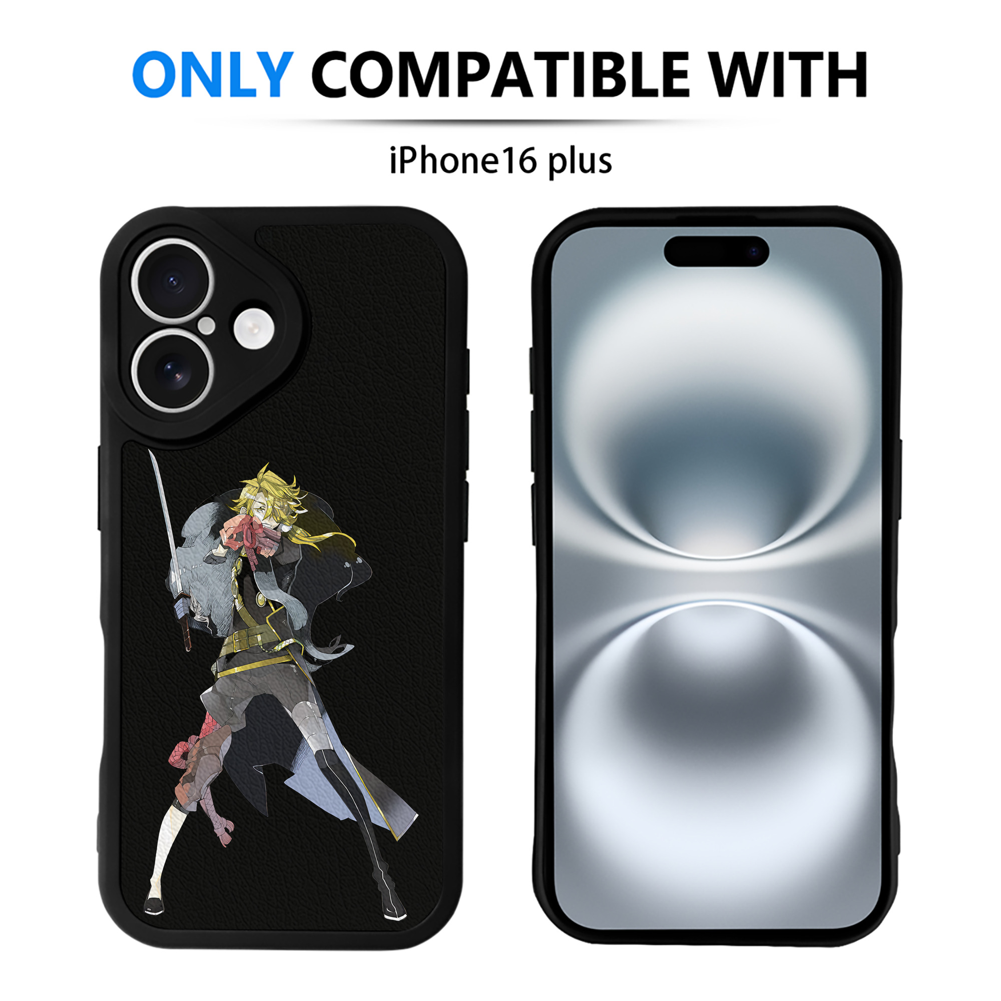 （画像用） 刀剣乱舞 Touken Ranbu 【iPhone 16シリーズ対応】シリコンスマホケース（レザー調） 材質：シリコン